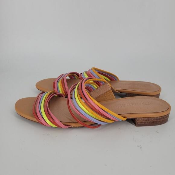 Madewell Rainbow The Meg Leather Slide Sandals 6.5 - Picture 4 of 11